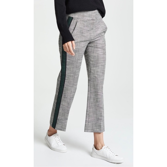 Veronica Beard Pants - VERONICA BEARD | $395 Cormac Glen Plaid Cropped Trouser in Grey Motif, Size 6